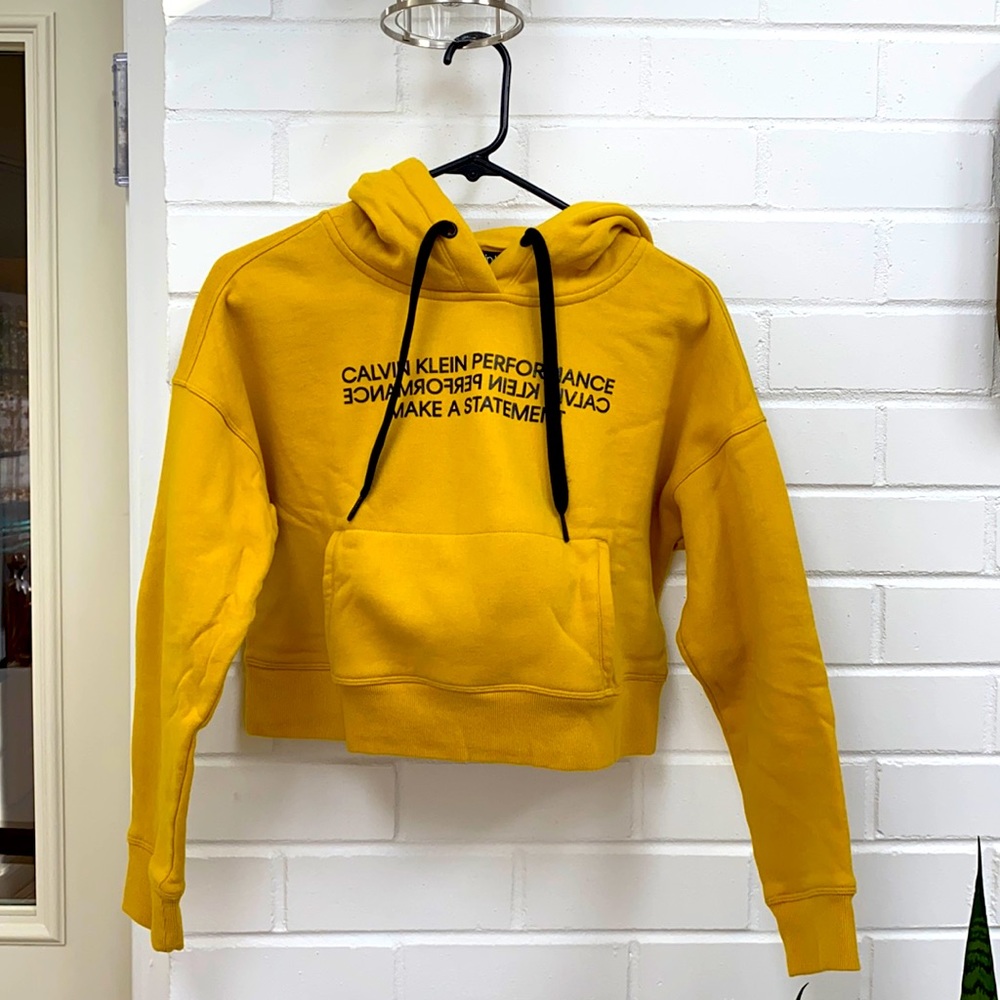 Calvin Klein performance short cut hoodie .